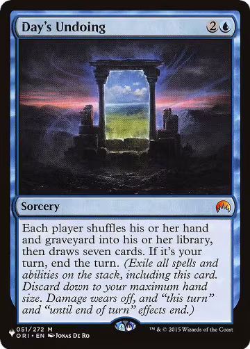 Day's Undoing (051/272), The List Reprints — Magic card price