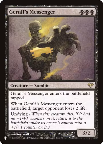 Geralf's Messenger (63/158), The List Reprints — Magic card price