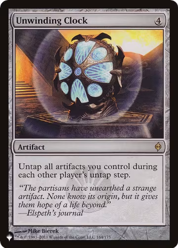 Unwinding Clock (164/175), The List Reprints — Magic card price