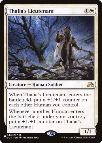 Thalia's Lieutenant (043/297), The List Reprints — Magic card price