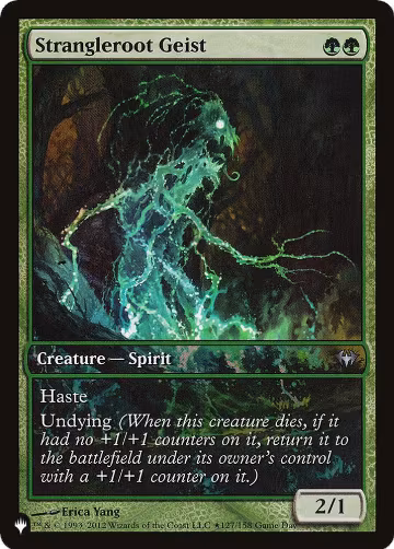 Strangleroot Geist (Game Day Promo) (127/158), The List Reprints — Magic card price