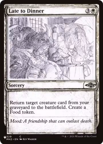 Late to Dinner (Showcase) (329/303), The List Reprints — Magic card price