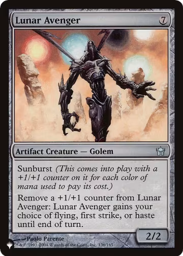 Lunar Avenger (136/165), The List Reprints — Magic card price
