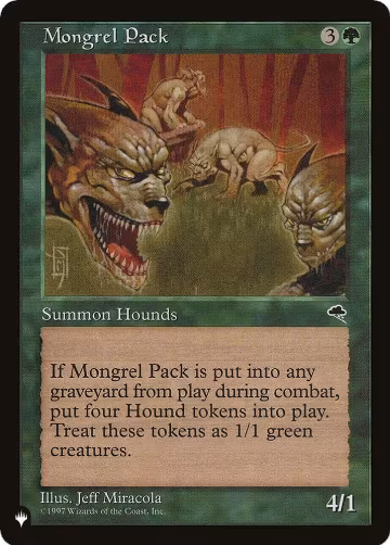 Mongrel Pack, The List Reprints — Magic card price