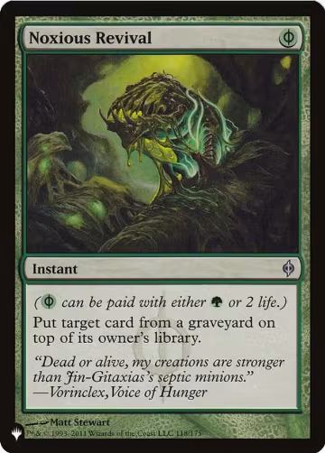 Noxious Revival (118/175), The List Reprints — Magic card price