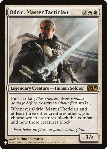 Odric, Master Tactician (23/249), The List Reprints — Magic card price