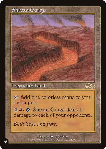 Shivan Gorge (326/350), The List Reprints — Magic card price