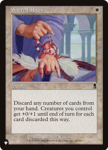 Sacred Rites (44/350), The List Reprints — Magic card price