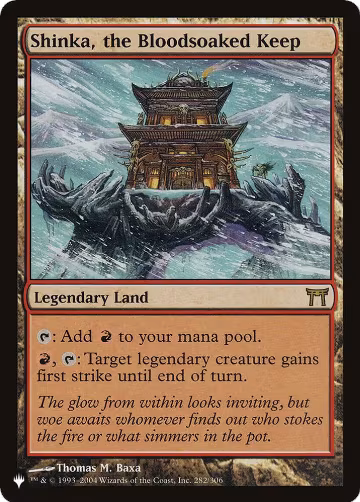 Shinka, the Bloodsoaked Keep (282/306), The List Reprints — Magic card price