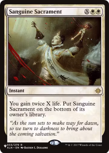 Sanguine Sacrament (033/279), The List Reprints — Magic card price
