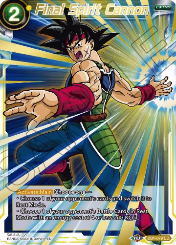 Final Spirit Cannon (Gold Stamped) (DB1-079), Mythic Booster — DB Super card price