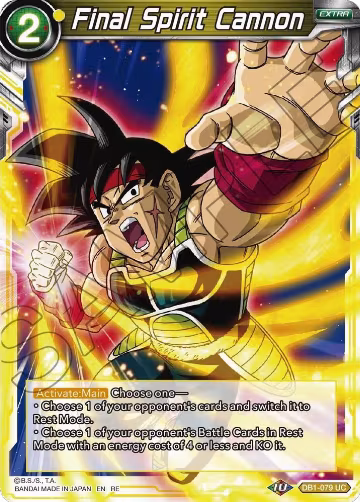 Final Spirit Cannon (DB1-079), Mythic Booster — DB Super card price