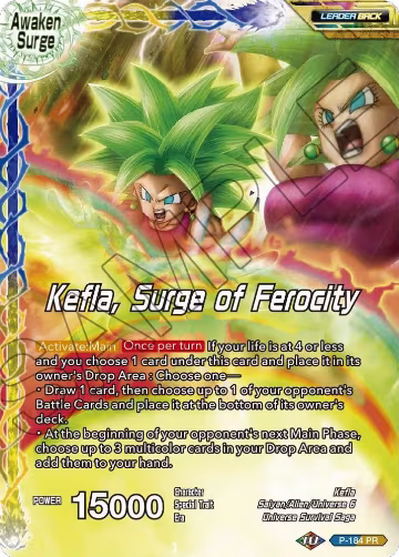 Kefla // Kefla, Surge of Ferocity (P-184), Mythic Booster — DB Super card price
