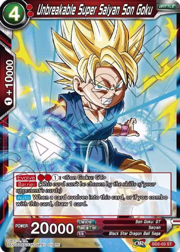 Unbreakable Super Saiyan Son Goku (SD2-03), Mythic Booster — DB Super card price
