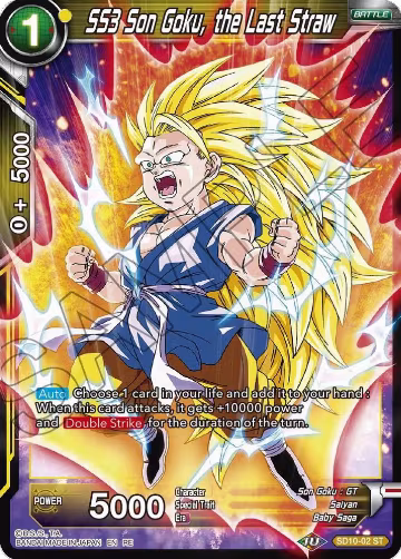 SS3 Son Goku, the Last Straw (SD10-02), Mythic Booster — DB Super card price