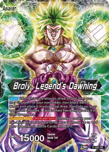 Broly // Broly, Legend's Dawning (P-068), Mythic Booster — DB Super card price