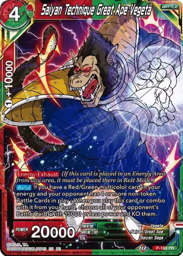 Saiyan Technique Great Ape Vegeta (P-169), Mythic Booster — DB Super card price