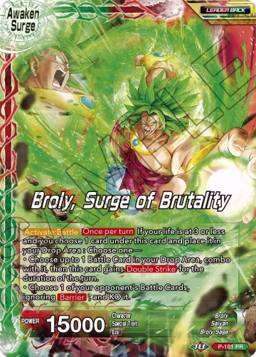 Broly // Broly, Surge of Brutality (P-181), Mythic Booster — DB Super card price