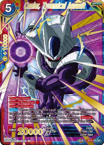 Cooler, Tyrannical Assault (Gold Stamped) (BT9-103), Mythic Booster — DB Super card price