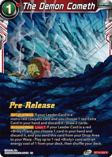 The Demon Cometh (BT15-023), Saiyan Showdown Pre-Release Cards — DB Super card price