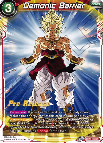 Demonic Barrier (BT15-028) — card price