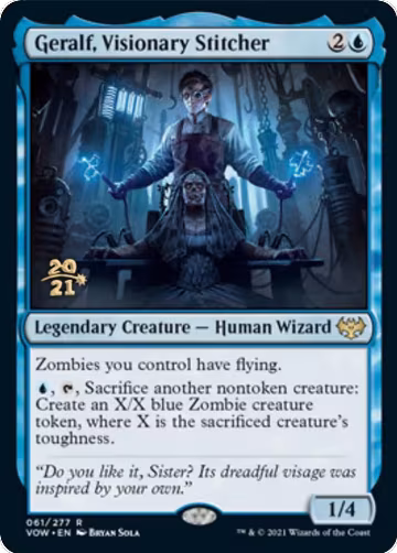Geralf, Visionary Stitcher (61), Prerelease Cards — Magic card price