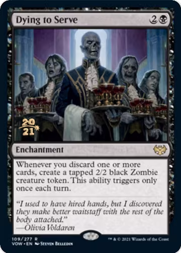 Dying to Serve (109), Prerelease Cards — Magic card price