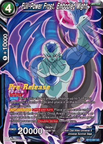 Full-Power Frost, Embodied Might (BT15-051), Saiyan Showdown Pre-Release Cards — DB Super card price