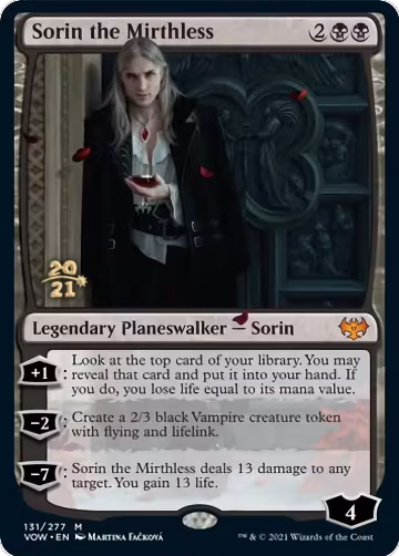 Sorin the Mirthless (131), Prerelease Cards — Magic card price