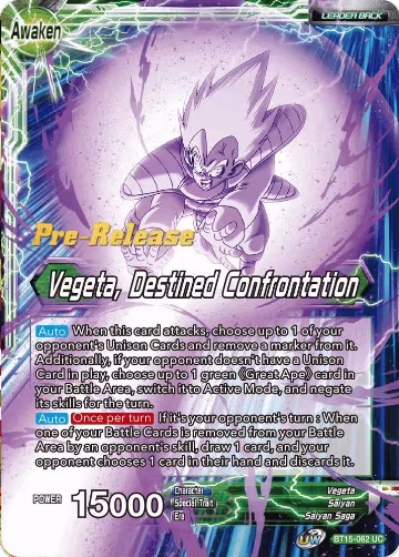 Vegeta // Vegeta, Destined Confrontation (BT15-062) — card price