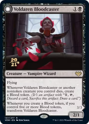 Voldaren Bloodcaster (137), Prerelease Cards — Magic card price