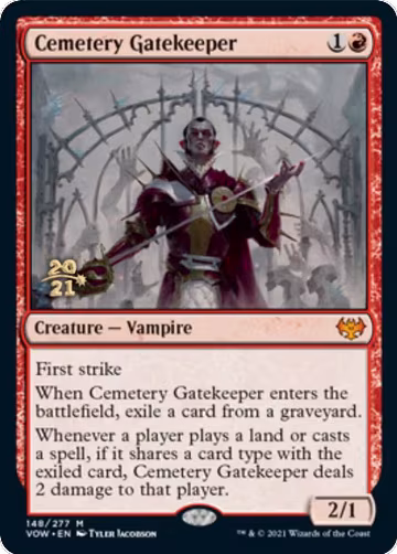 Cemetery Gatekeeper (148), Prerelease Cards — Magic card price