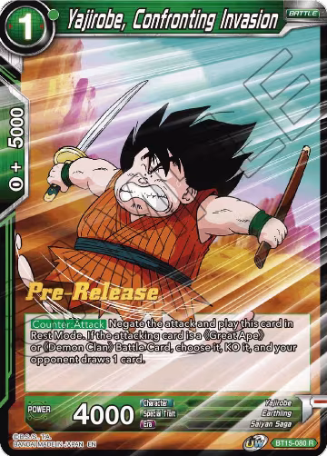 Yajirobe, Confronting Invasion (BT15-080), Saiyan Showdown Pre-Release Cards — DB Super card price