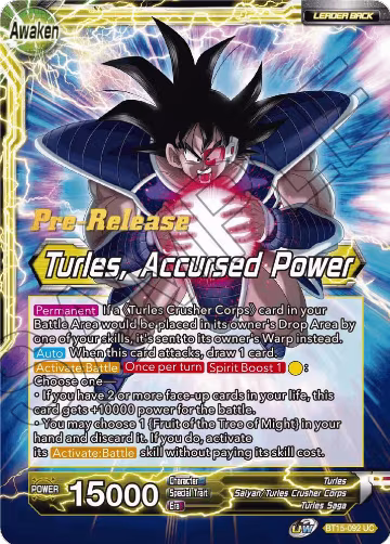 Turles // Turles, Accursed Power (BT15-092), Saiyan Showdown Pre-Release Cards — DB Super card price