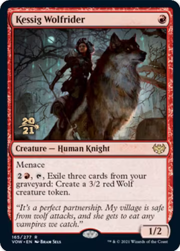 Kessig Wolfrider (165), Prerelease Cards — Magic card price