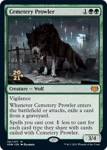 Cemetery Prowler (191), Prerelease Cards — Magic card price