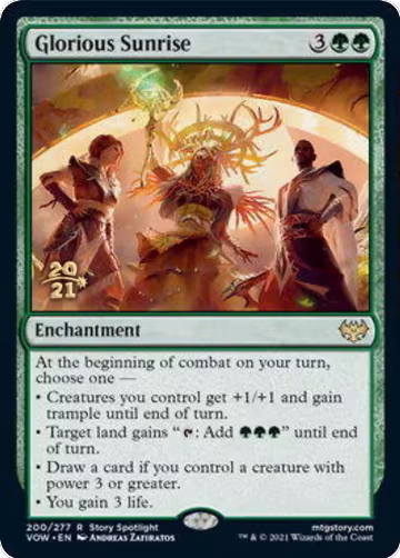 Glorious Sunrise (200), Prerelease Cards — Magic card price