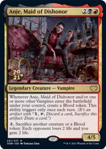 Anje, Maid of Dishonor (231), Prerelease Cards — Magic card price
