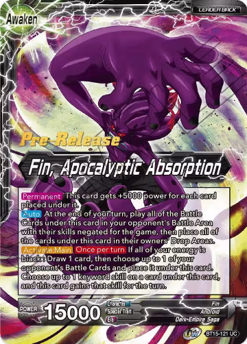 Fin // Fin, Apocalyptic Absorption (BT15-121), Saiyan Showdown Pre-Release Cards — DB Super card price
