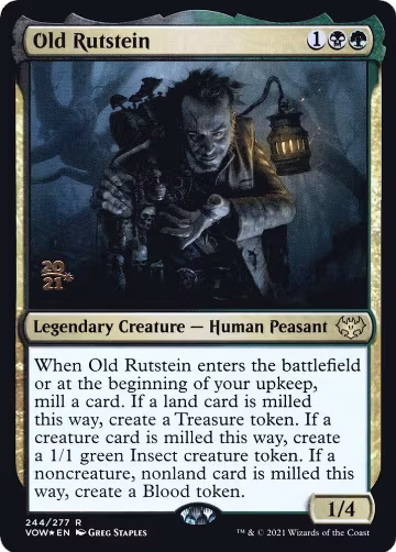 Old Rutstein (244), Prerelease Cards — Magic card price