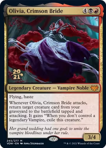 Olivia, Crimson Bride (245), Prerelease Cards — Magic card price