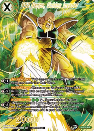 SS3 Nappa, Golden Invader (Gold Stamped) (P-339), Promotion Cards — DB Super card price