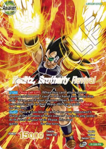 Raditz // Raditz, Brotherly Revival (Gold Stamped) (P-338), Promotion Cards — DB Super card price
