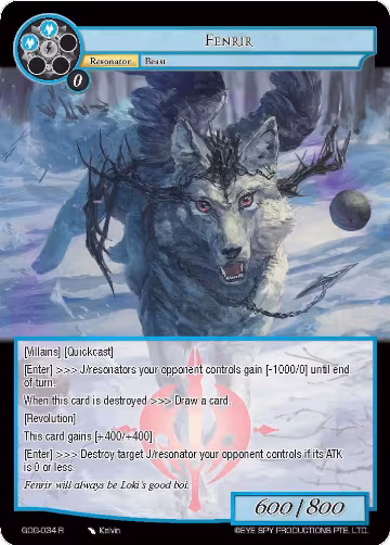 Fenrir (GOG-034), Game of Gods — Force of Will card price