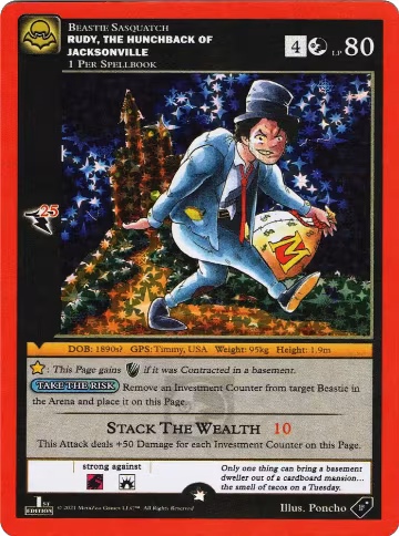 Rudy, the Hunchback of Jacksonville, Miscellaneous Promos — MetaZoo card price