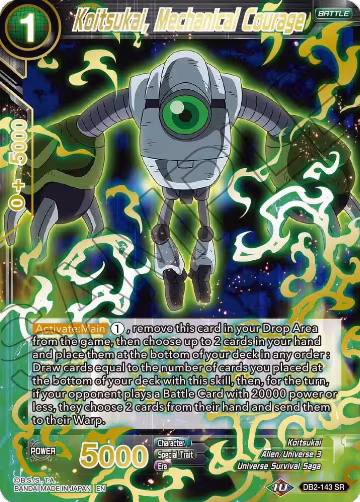 Koitsukai, Mechanical Courage (Gold Stamped) (DB2-143), Mythic Booster — DB Super card price