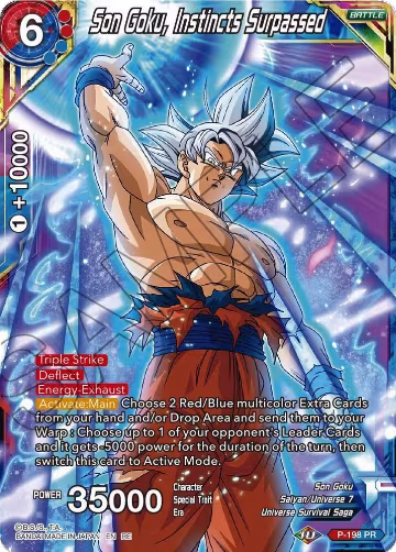 Son Goku, Instincts Surpassed (P-198), Mythic Booster — DB Super card price