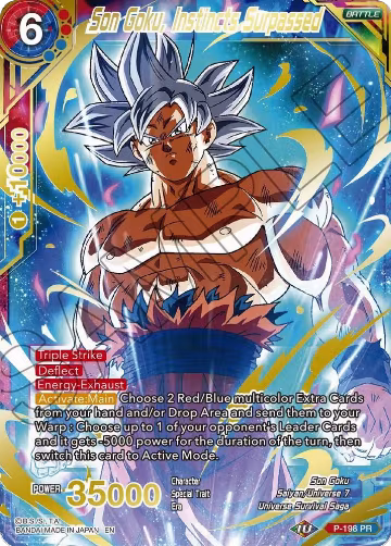 Son Goku, Instincts Surpassed (Gold Stamped) (P-198), Mythic Booster — DB Super card price