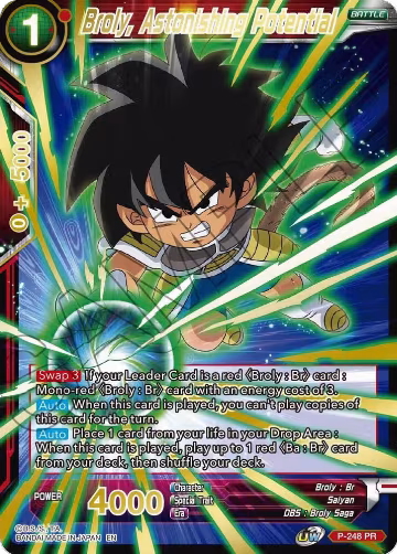 Broly, Astonishing Potential (Gold Stamped) (P-248), Mythic Booster — DB Super card price