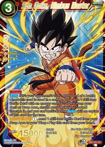 Son Goku, Nimbus Master (Gold Stamped) (DB3-003), Mythic Booster — DB Super card price
